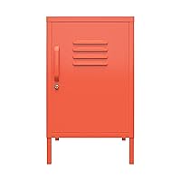 Novogratz Cache Metal Locker End Table, Orange