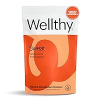 Wellthy Sweat Thermogenic Fat Burner Pills, All Natural Metabolism Booster and Appetite Suppressant for Men and Women for Weight Loss Promotion