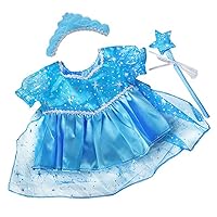 Blue Snow Princess Gown Outfit Teddy Bear Clothes Fits 8 inch to 10 inch Build-a-Bear, Vermont Teddy Bears, and Make