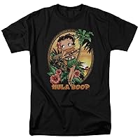 Betty Boop - Hula Boop Short Sleeve Adult T-Shirt Black - 3X
