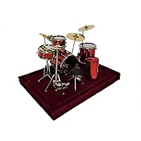 Melody Jane Dollhouse Red Drum Kit Set Miniature Music Room Pub Furniture 1:12