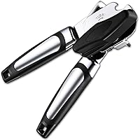 Can Opener Manual, Handheld Strong Heavy Duty Can Opener, Anti-slip Hand Grip, Stainless Steel Sharp Blade, Ergonomic and Easy to Use, with Large Turn Knob