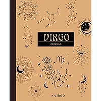 Virgo Journal Notebook | Gift for Virgos | Zodiac Journal, Celestial Notebook, Virgo Birthday Gift Ideas | September August Birthday Presents | Virgo ... Notebook Planner for Horoscope Journals