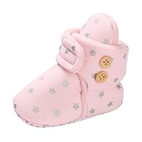 Baby Girl Crib Shoes Baby Shoes Plus Velvet Warm Polka Dot Printing Boots Non Slip Breathable Toddler Shoes 12 Month Fleece Sleepers Boy