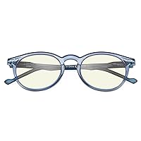 CessBlu Ladies Computer Glasses Round Oval Blue Light Filter Reading Eyeglasses Women