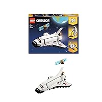 LEGO Creator 31134 3-in-1 Spaceshuttle Toy for Astronaut to Spaceship, Construction Toy for Children, Boys, Girls from 6 Years, Creative Gift Idea