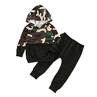 Fernvia Toddler Boys Clothes 2T 3T 4T 5T Fall Outfits Baby Hoodie Sweatshirt & Camouflage Pants Set Kids Winter Sweatsuit