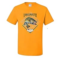 Large Mouth Bass Diamond Fishing for Fashion Graphic Mens T-Shirts