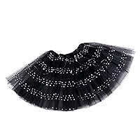 Women's Ballet Pleated Skirt Fashion Layered Bubble Dance Skirt LED with Light Up Sequin Tutu Casual Daily Skirt
