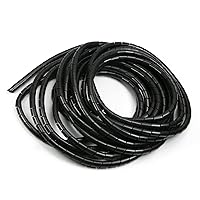 Othmro 1Pcs Spiral Cable Wrap Spiral Wire Wrap Cord for Computer Electrical Wire Organizer Sleeve(Dia 10MM-Length 8M Black)