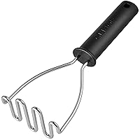 Potato Masher - Stainless Steel Wire Kitchen Tool for Mashing Vegetable, Food, Bean, Avocado - Dishwasher Safe - Small