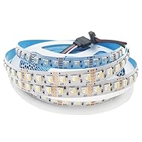 5050 RGBWW RGB+Warm White 4 Colors in 1 LED 5m 16.4ft 108LEDs/m Multi-Colored LED Tape Lights IP30 Non-Waterproof White 12mm PCB DC12V for Bedroom Kitchen Home Decoration
