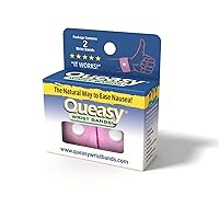 Queasy Anti-Nausea Wristbands – Nausea & Vomiting Relief from Morning Sickness, Motion Sickness, Migraine - Clinically Tested - Acupressure Wristband - 1 Count (2 Wristbands) – Pink