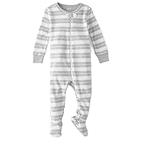 The Children's Place Baby Boys' and Toddler Long Sleeve 100% Cotton Zip-Front One Piece Footed Pajama