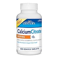 Calcium Citrate + D3 Petites Coated Tablets 200 ea