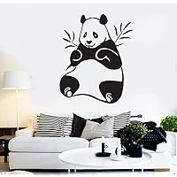 Panda Bamboo Bear Funny Animal Wall Vinly Decal Sticker Kids Nursery Baby Room Decor
