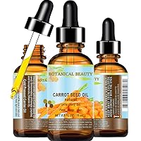 CARROT SEED OIL 100 % Natural Cold Pressed Carrier Oil. 0.5 Fl.oz.- 15 ml. Skin, Body, Hair and Lip Care. 