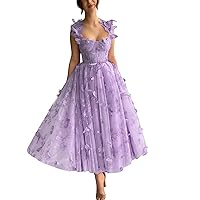 ZHengquan 3D Butterfly Lace Appliques Prom Dresses for Women Tulle Wedding Dress Long Ball Gown Homecoming Dress