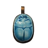 Egyptian Jewelry Scarab Stone Pendant (Turquoise)