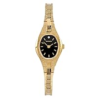 Sekonda Evelyn 22mm Women’s Gold Analogue Classic Quartz Cocktail Watch with Black Stone Set Dial Mineral Glass and Stainless Steel Strap