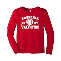 Threadrock Big Boys' Baseball is My Valentine Youth Long Sleeve T-Shirt