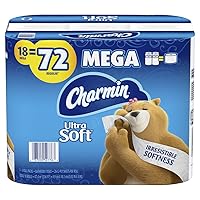 Charmin Ultra Soft Toilet Paper, 18 Mega Rolls = 72 Regular Rolls, 18 Count