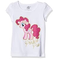 My Little Pony Girls' Mlp Pinkie Pie Short-Sleeved Puff Tee