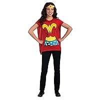 Rubies Women's DC Comics Wonder Woman T-Shirt with Cape and Headband