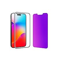 Compatible for iPhone 13 Pro Max Privacy Screen Protector/iPhone 14 Plus Screen Protector Tempered Glass 6.7 Inch, Purple Gradient Anti Blue Light HD Screen Protector Easy Installation