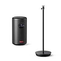 NEBULA Capsule Max, Pint-Sized Wi-Fi Mini Projector with Projector Lightweight and Adjustable 3-ft Floor Stand