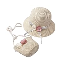 Good Guy Hat Set Tourism Children and Sun Hat Straw Age Flower Hat Sun Bag 27 Hat Girls Wool Fitted Baseball Cap