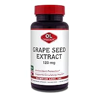 Olympian Labs Grape Seed Extract, 120mg, Supports Heart & Immune Health, Antioxidant And Anti-Inflammatory, 100 Capsules