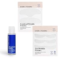 Wrinkles Schminkles Faux-Tox Face Set: Silicone Patch Cleanser, Forehead Wrinkle Patches & Under Eye Wrinkle Patches