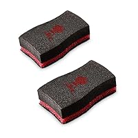 Weber Cleaning Sponges | Heavy Duty Sponge | Scrubbing Sponge | Cleaning Sponges | Large Cleaning Sponge Set | Weber Barbecue Accessories | Set of 2 - Black (17688),package may vary