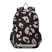ALAZA Rose Gold Leopard Print Animal Cheetah Laptop Backpack Purse for Women Men Travel Bag Casual Daypack with Compartment & Multiple Pockets