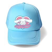 Kids Quick Drying Trucker Ball Cap Cinnamoroll Lightweight Sun Visor Hats Summer Adjustable Snapback Cap for Girls