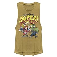 Marvel Classic My Dad is Super Women's Muscle Tank