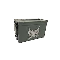 Ammo Can Man | Laser Engraved Veteran | Grade 1 Military Ammo Can | 30 Cal, 50 Cal or Fat 50 with Locking Kit Option (30 Cal w/Lock Kit - Engraved - Veteran)