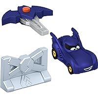 Fisher-Price DC Batwheels 1:55 Scale Toy Car Bam The Batmobile Launching Vehicle with Crash Accessory for Ages 3+ Years