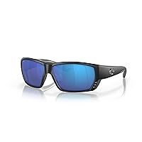 Costa Man Sunglasses Blackout Frame, Blue Mirror Lenses, 62MM