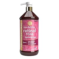 Retinol Shower Gel (Body Wash) with Natural Argan Oil, Smooth & Refine Skin Tone, Nourishes for Natural Radiance, Pampers & Rejuvenates Skin for All Skin Types - 32oz / 960ml