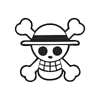 One Piece Luffy Straw Hat Pirate Decal Vinyl Sticker Auto Car Truck Wall Laptop | Carbon Fiber | 5.5