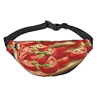 Cut Tomato Waist Bag For Women And Men Fashion Large Fanny Pack With Adjustable Strap For Sports Running