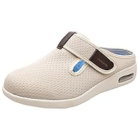 Women’s Diabetic Shoes Wide Width Elderly Summer Walking Sandals Adjustable Strap Breathable Air Cushion Slippers for Plantar Fasciitis Bunions Swollen Feet
