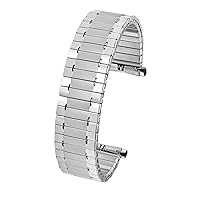 Alpine Stainless Steel Expansion Watch Band - Mens Stretch & Wrist Watch Band with Squeeze Ends - Flexible Replacement Watch Bands for Women & Men - Compatible with Regular & Smart Watch Strap