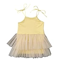 Kids Toddler Baby Girls Spring Summer Solid Tulle Sleeveless Dress Clothes Girls Plus Dresses