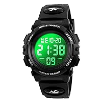Boys Watch Digital Sports Waterproof Outdoor Kids Watches Alarm Clock 12/24 H Stopwatch Calendar 3-15 Year Old Boys Girls Wristwatch