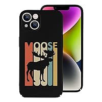 Vintage Style Moose Compatible with iPhone 14 Fashion Mobile Phone Case Protector Cover for Women Men