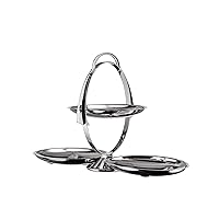 Alessi AM37 Anna Gong - Three-Tier Folding Cake Stand, 18/10 Stainless Steel, Mirror Polished