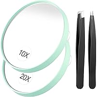 Funtopia 10 Pcs Fashion Knotted Headbands and Magnifying Mirrors and Tweezers Kit for Women Girls